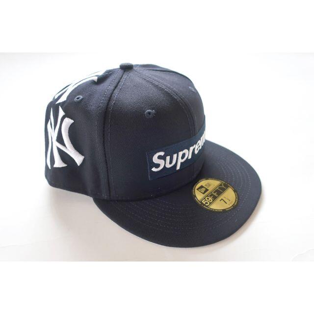 (75/8)Supreme New York Yankees Box Logo紺帽子