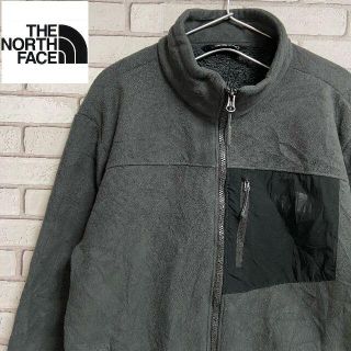 ザノースフェイス(THE NORTH FACE)の人気 NORTH FACE フリースジャケット 軽量 プリント入 ダークグレーS(ブルゾン)