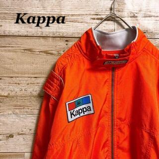 カッパ(Kappa)の《ロゴ》kappa カッパ　フルジップ　オレンジ　長袖　Mサイズ(ナイロンジャケット)