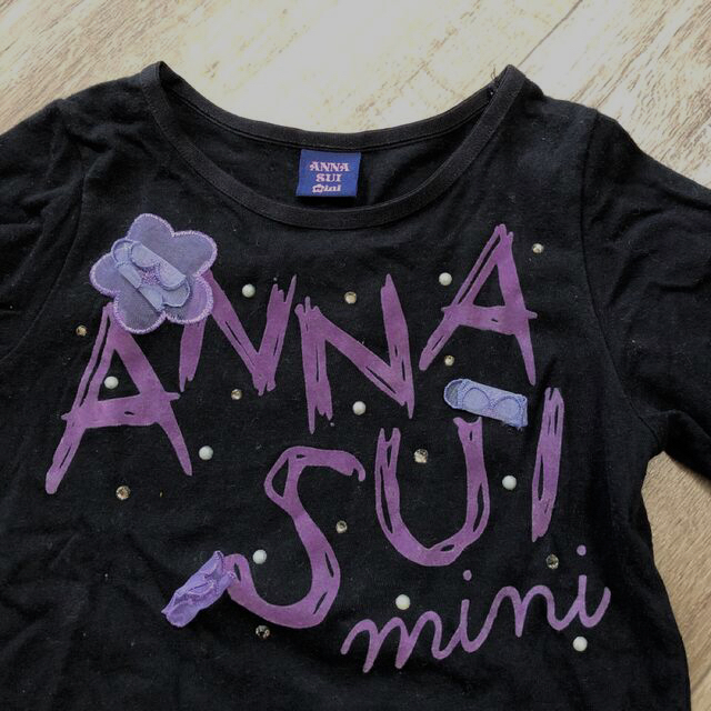 ANNA SUI mini(アナスイミニ)のANNA SUI mini ブラック　ロンT 100㎝ キッズ/ベビー/マタニティのキッズ服女の子用(90cm~)(Tシャツ/カットソー)の商品写真