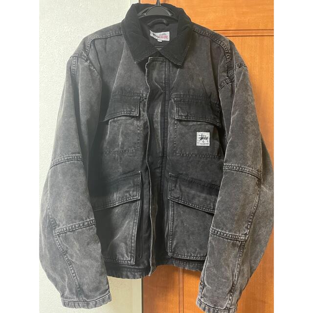 stussy washed canvas shop jacket M