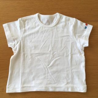 ミキハウス(mikihouse)の【美品】ミキハウス　Tシャツ　半袖　白　80(Ｔシャツ)