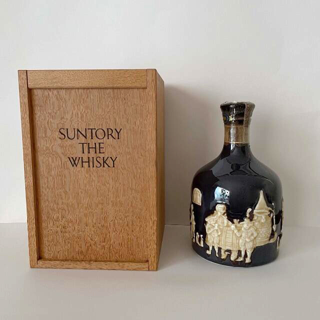 【完売】  サントリー - SUNTORY THE WHISKY 有田焼 陶器ボトル 未開栓 木箱 ウイスキー