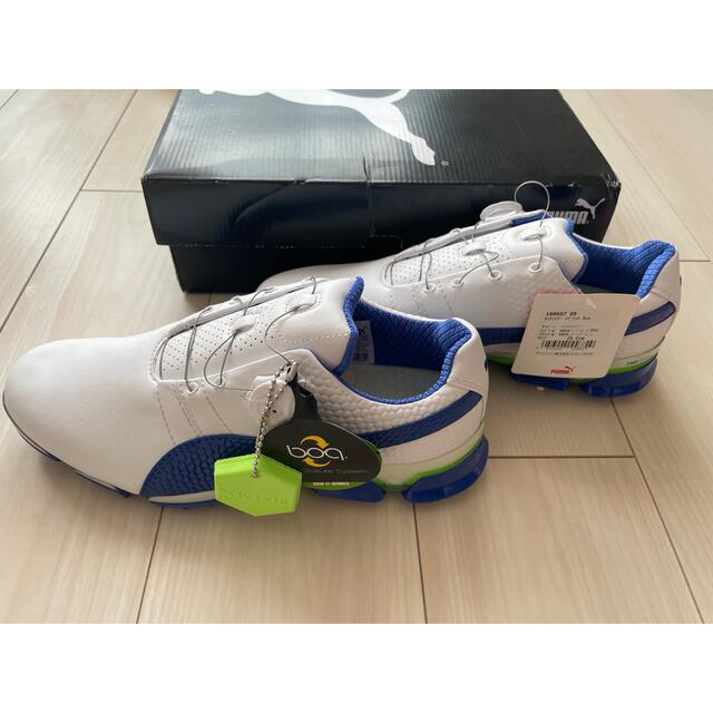 PUMA - 新品 プーマ ゴルフシューズレディース 25.0 白青の通販 by