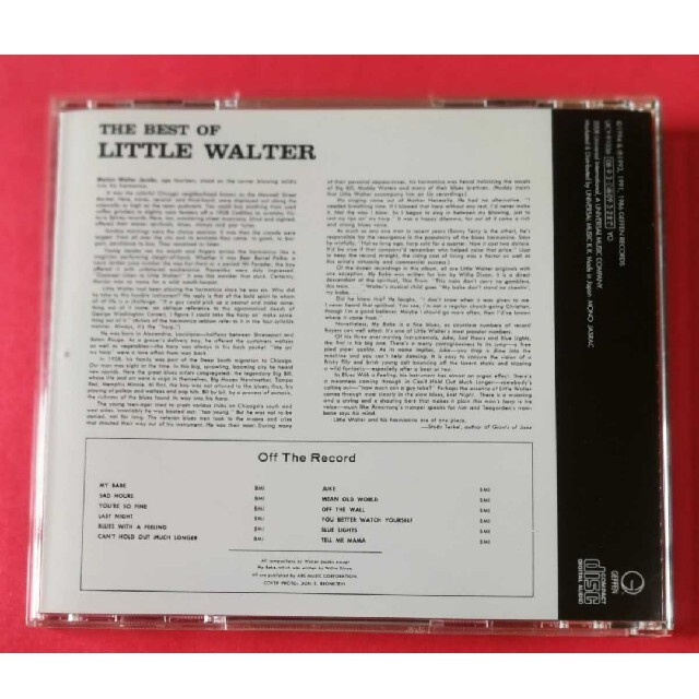 LITTLE WALTER 　THE BEST OF LITTLE WALTE エンタメ/ホビーのCD(ブルース)の商品写真