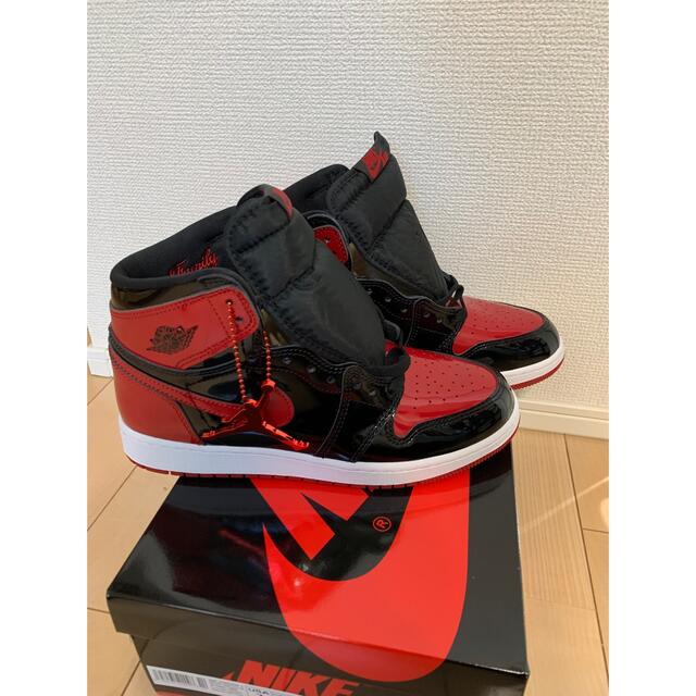 NIKE - 【GS25センチ】AIR JORDAN1 パテント ブレッド