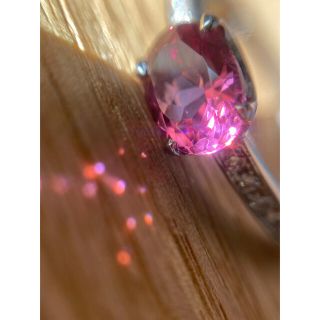 ⭐️光を帯びた際の輝きが魅力⭐️ピンクスピネル　リング　0.75ct(リング(指輪))