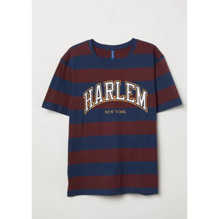 H&H - H&M Tシャツ　ボーダー　ハーレム　ニューヨーク　harlem