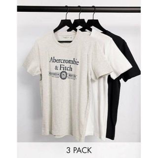 アバクロンビーアンドフィッチ(Abercrombie&Fitch)のまとめてお得！アバクロンビー＆フィッチ3パックロゴTシャツ（白/黒/グレー）(Tシャツ/カットソー(半袖/袖なし))