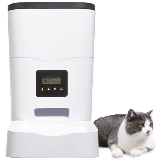 自動給餌器 猫 犬 自動餌やり器 3L コンパクト録音可 タイマー式