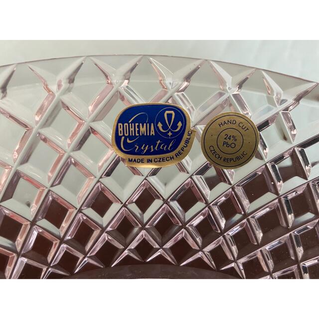 BOHEMIA Cristal(ボヘミア クリスタル)のレア　未使用　BOHEMIA ボヘミア　ハンドカット　クリスタルガラス　大皿 エンタメ/ホビーの美術品/アンティーク(ガラス)の商品写真