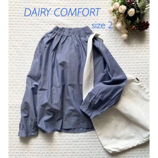 ナチュラルランドリー(NATURAL LAUNDRY)の新品✨DAIRY COMFORT  コットンハイネックブラウス size 2(シャツ/ブラウス(長袖/七分))