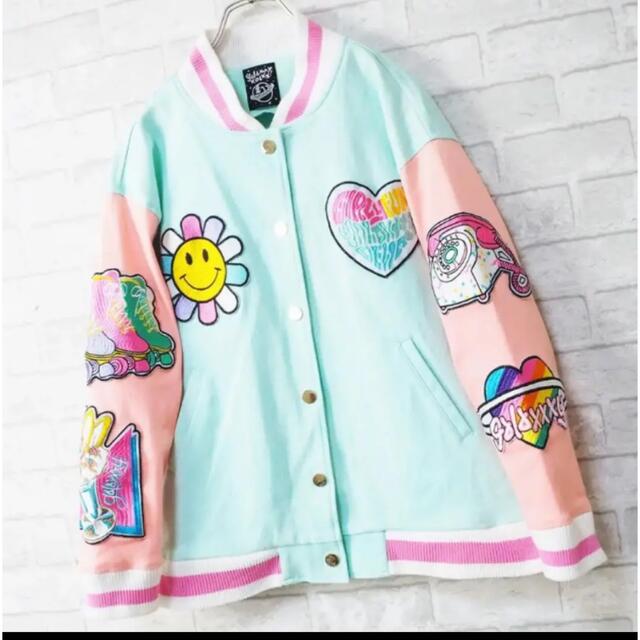 galaxxxy(ギャラクシー)の【美品】即完売GALAXXXY ユニコーン/ワッペン/スウェット/切替スタジャン レディースのジャケット/アウター(スタジャン)の商品写真