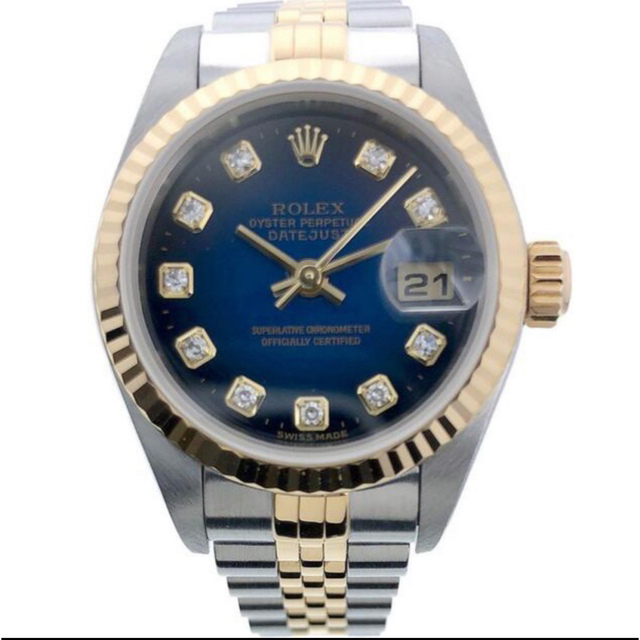 ROLEX(ロレックス)の美品ROELXレディデイトジャス79173国内10PダイヤYG新品仕上げ済み メンズの時計(腕時計(アナログ))の商品写真