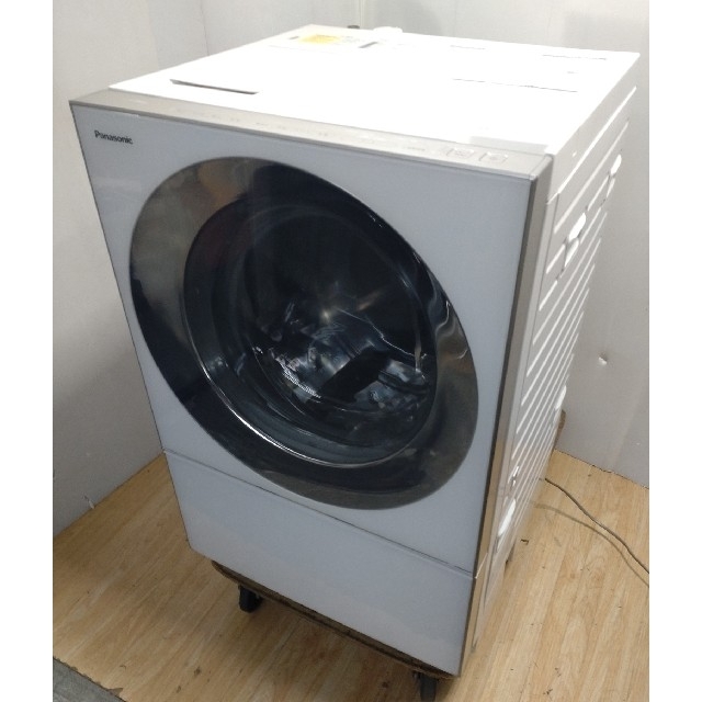 キューブル ドラム式洗濯機 乾燥機 洗剤自動投入 温水泡洗浄 シルバー