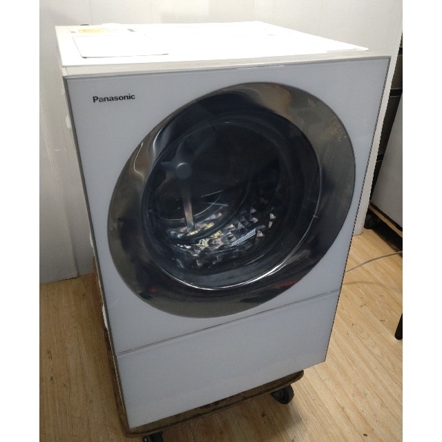 キューブル　ドラム式洗濯機　乾燥機　洗剤自動投入　温水泡洗浄　シルバー洗濯機