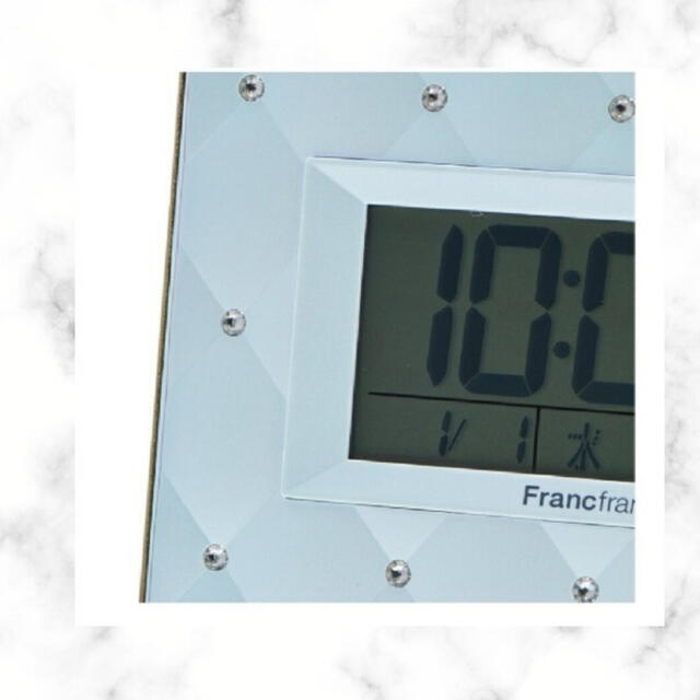 Francfranc(フランフラン)のFranc franc アビスコ　電波　デジタルクロック　ブルー インテリア/住まい/日用品のインテリア小物(置時計)の商品写真