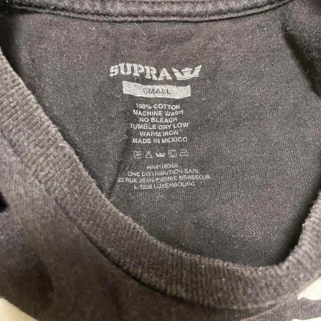 SUPRA(スープラ)のSUPRA スープラ 半袖Tシャツ Sサイズ ブラック メンズのトップス(Tシャツ/カットソー(半袖/袖なし))の商品写真