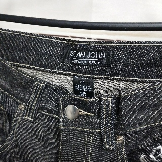 【SEAN JOHN】刺繍 デニムパンツ  W34  メンズ 2