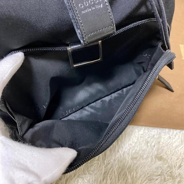 Gucci(グッチ)の美品✨グッチ レザー ナイロン リュックサック バックパック A4収納 ブラック レディースのバッグ(リュック/バックパック)の商品写真