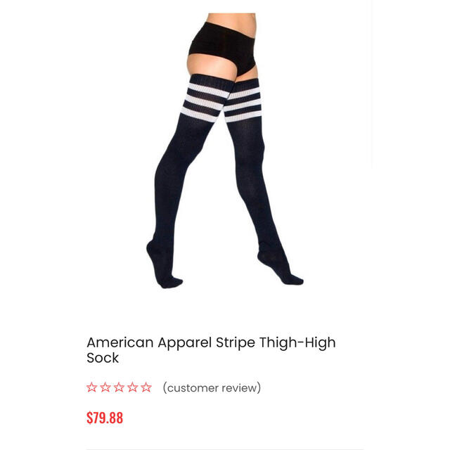 American Apparel(アメリカンアパレル)のアメリカンアパレル　ストライプソックス レディースのレッグウェア(ソックス)の商品写真