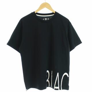 ブラックレーベルクレストブリッジ(BLACK LABEL CRESTBRIDGE)のブラックレーベルクレストブリッジ Tシャツ カットソー プリント 半袖 M 黒(Tシャツ/カットソー(半袖/袖なし))