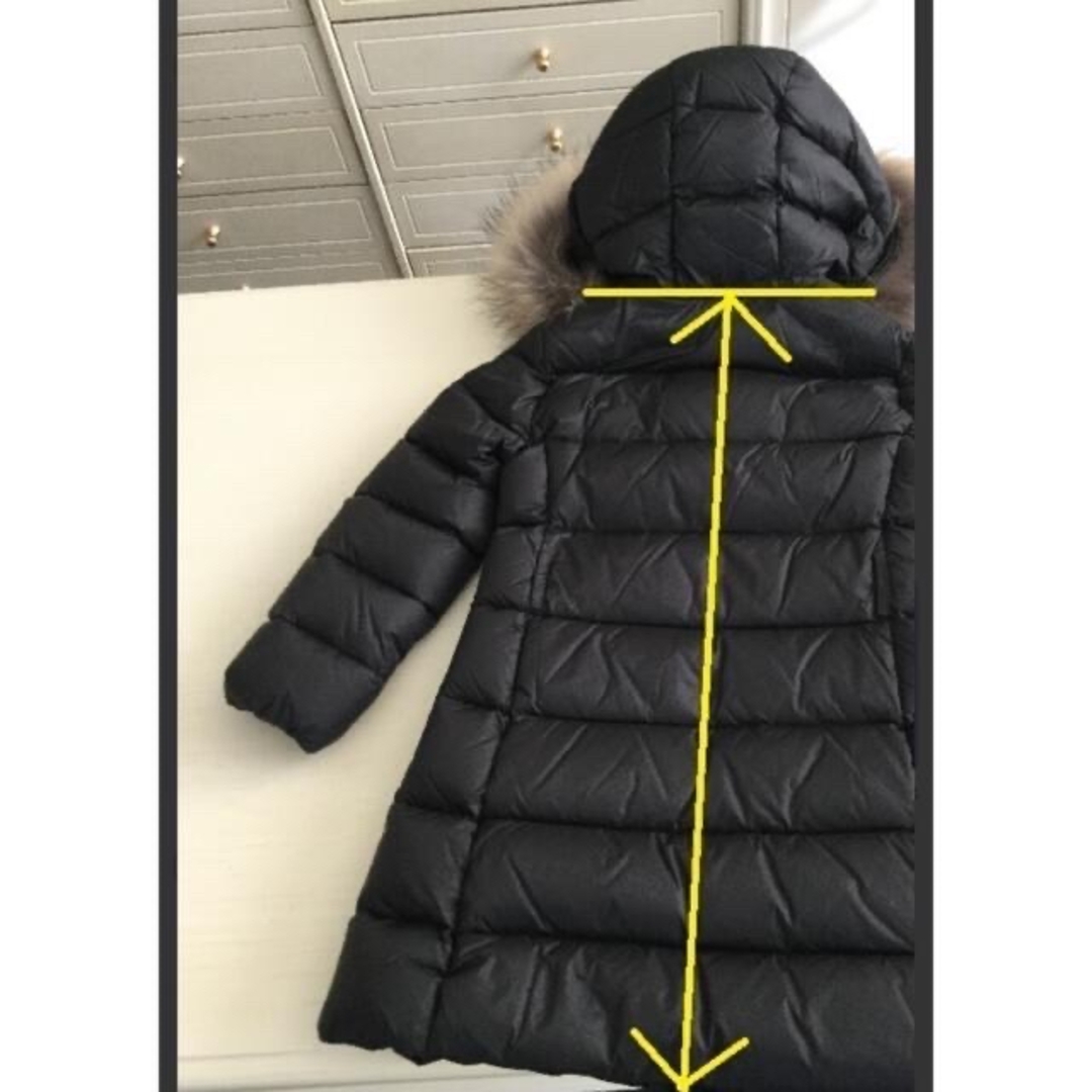 MONCLER 黒 ダウン コート キッズ レディース 10A DORIST