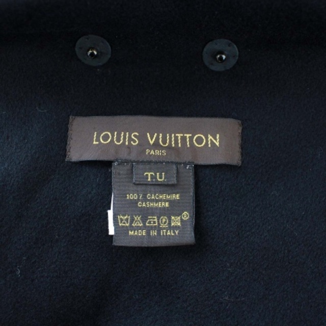 LOUIS VUITTON(ルイヴィトン)のルイヴィトン LOUIS VUITTON ケープ ポンチョ マント カシミヤ 黒 レディースのジャケット/アウター(ポンチョ)の商品写真