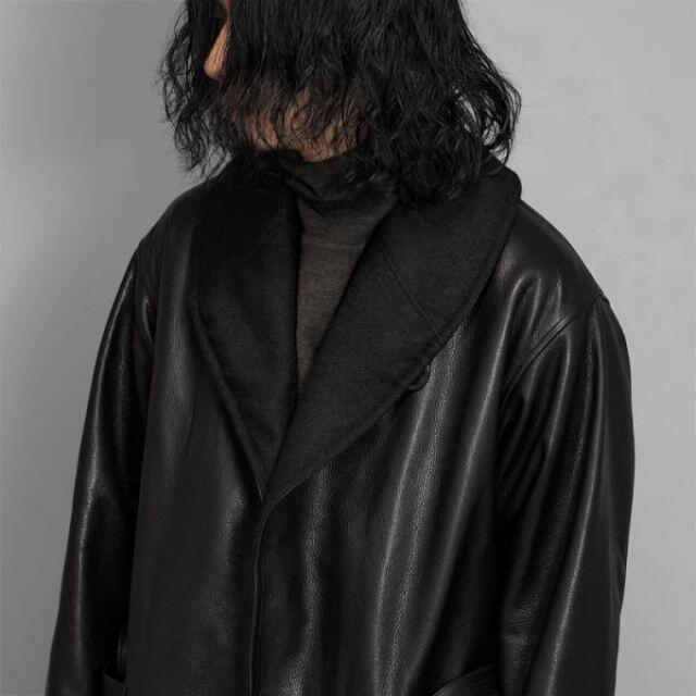 COMOLI - COMOLI コモリ レザー ショールカラーコート 21AW 3 COMOLI - COMOLI コモリ レザー ショールカラーコート 21AW 3