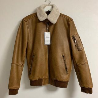 ザラ(ZARA)のzara フェイクレザーボアジャケット(レザージャケット)