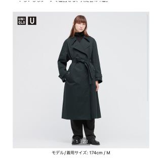 ユニクロ(UNIQLO)のユニクロu トレンチコート　ダークグレーM(トレンチコート)