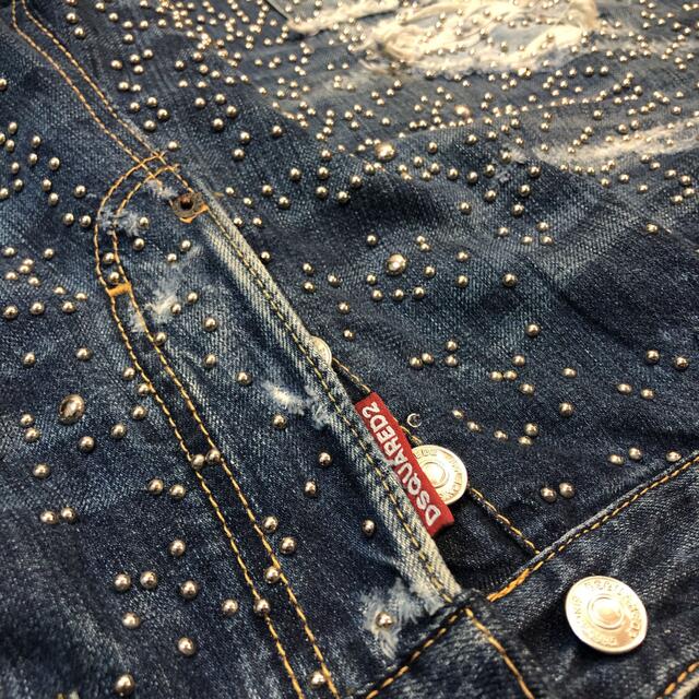 DSQUARED2 クラッシュリペア加工 クロップドデニムパンツ フルレングス-