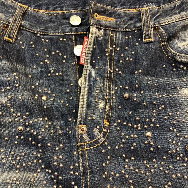 特上美品 DSQUARED2 クラッシュリペア加工 クロップドデニムパンツ