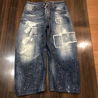 DSQUARED2 - DSQUARED2 クラッシュリペア加工 クロップドデニムパンツ