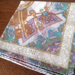 セリーヌ(celine)のセリーヌ ハンカチ 馬と馬具 パープル系(ハンカチ)