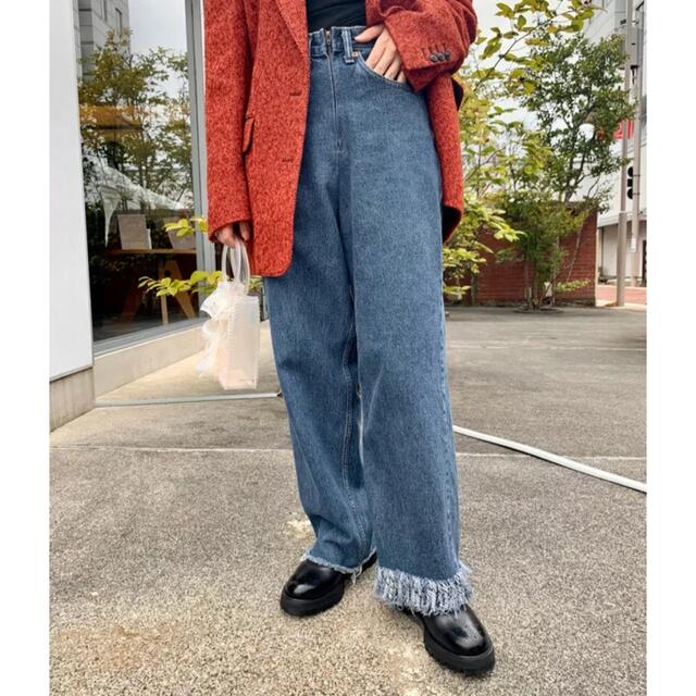 BEAUTY&YOUTH UNITED ARROWS(ビューティアンドユースユナイテッドアローズ)の77circa circa make fringe denim pants レディースのパンツ(デニム/ジーンズ)の商品写真