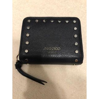 ジミーチュウ(JIMMY CHOO)のジミーチュウ  二つ折り財布　黒　中古(財布)