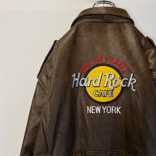 ハードロックカフェ hard rock cafe レザー　ジャケット　90s | フリマアプリ ラクマ