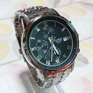 カシオ(CASIO)の超美品【CASIO／BESIDE】クロノグラフ QZ メンズ腕時計BEM-51D(腕時計(アナログ))