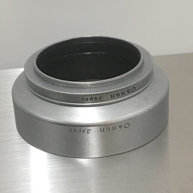 Canon(キヤノン)のOLD CANON Φ40mm Lマウント レンズ クラシックフード シルバー スマホ/家電/カメラのカメラ(レンズ(単焦点))の商品写真