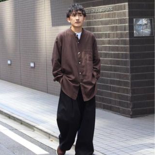 【新品】HERILL 21AW コットンカシミヤワークシャツ 2