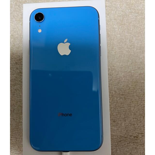 Apple(アップル)のiPhone XR 128GB ブルー　電池残量93% スマホ/家電/カメラのスマートフォン/携帯電話(スマートフォン本体)の商品写真