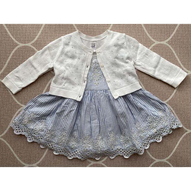 babyGAP(ベビーギャップ)のbaby GAP ワンピースカーディガンセット キッズ/ベビー/マタニティのベビー服(~85cm)(ワンピース)の商品写真