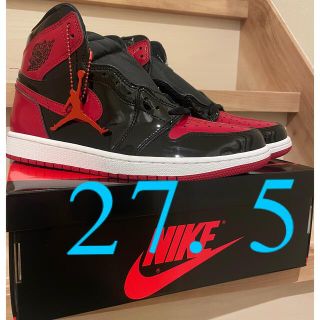 ナイキ(NIKE)のNike Air Jordan 1 High Patent Bred  (スニーカー)