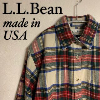 エルエルビーン(L.L.Bean)の【希少】L.L.Bean エルエルビーン　マドラスチェック　ネルシャツ　USA製(シャツ)