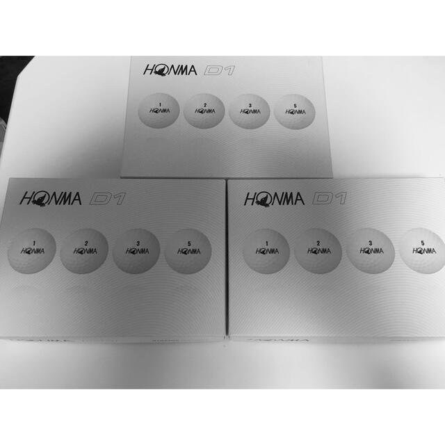 本間ゴルフ(ホンマゴルフ)のホンマ NEW D1 3ダース(36球)セットとなります！ スポーツ/アウトドアのゴルフ(その他)の商品写真
