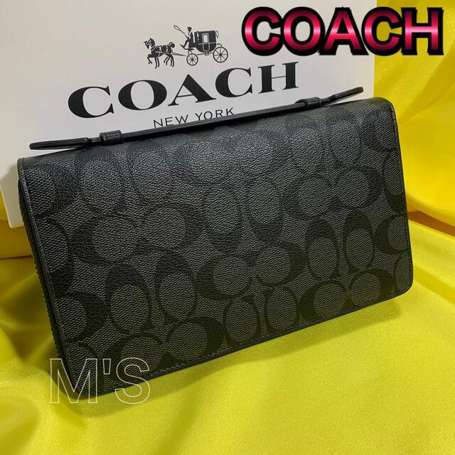 新春 SALE】コーチ ダブルジップ トラべルオーガナイザー - 長財布