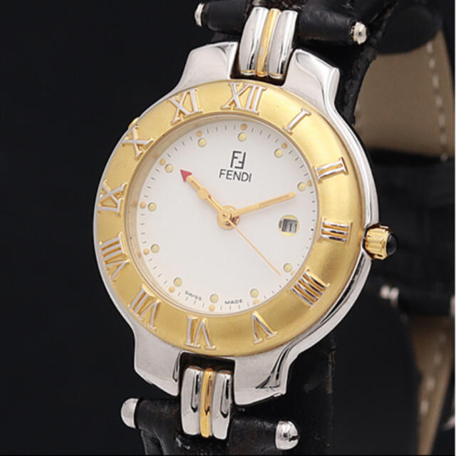最先端 FENDI メンズ腕時計 スイス製QZ 稼働★良品【フェンディ】920J - 腕時計(アナログ)
