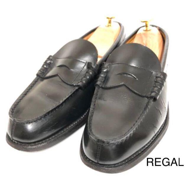 無料配達 REGAL - リーガル（REGAL）25コインローファー黒 ローファー 革靴 デッキシューズ - www.we-job.com