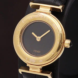 フェンディ(FENDI)の稼働☆【フェンディ】320L ブラック文字盤 スイス製 QZ レディース腕時計(腕時計)